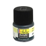 Peinture acrylique  leau pour maquettes - heller - 30 - vert fonc mat - 12 ml