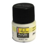 Peinture acrylique  leau pour maquettes - heller - 34 - blanc mat - 12 ml - a partir de 15 ans