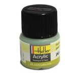 Peinture acrylique  leau pour maquettes - heller - 81 jaune ple mat - contenance 12 ml - a partir de ...