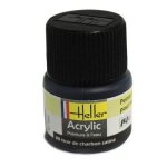 Peinture acrylique  leau pour maquettes - heller - 85 - noir de charbon satin