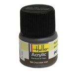 Peinture acrylique  leau pour maquettes - heller - chocolat mat - contenance 12 ml - a partir de 15 ...