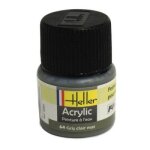 Peinture acrylique  leau pour maquettes - heller - 64 - gris clair mat - contenance 12 ml
