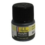 Peinture acrylique  leau pour maquettes - heller - 91 vert noir mat - contenance 12 ml