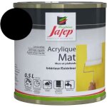 Peinture acrylique - jafep - mat noir - 05 l - intrieur - lessivable