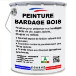 Peinture bardage bois - 5 l - codeve bois - ral 7016 - gris anthracite