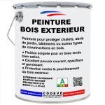 Peinture bois exterieur - 5 l - codeve bois - ral 9010 - blanc pur