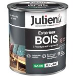 Peinture bois microporeuse extérieur - julien - satin - 0. 5l - gris anthracite ral7016 Peinture bois microporeuse extérieur - julien - satin - 0. 5l - gris anthracite ral7016