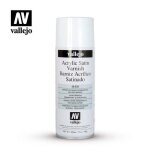 Peinture en bombe - vallejo - vernis satin - blanc - transparent - intrieur