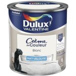 Peinture - dulux valentine - cr�me de couleur - blanc mat - 0. 5l - acrylique monocouche