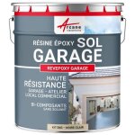 Peinture epoxy sol garage - revepoxy garage 5 kg (jusqu 16 m en 2 couches) - ivoire clair - ral 1015 ...