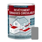 Peinture d'étanchéité imperméabilisante pour terrasse circulable, balcons, sols extérieurs, 2l5 gris Peinture d'étanchéité imperméabilisante pour terrasse circulable, balcons, sols extérieurs, 2l5 gris