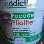 Peinture fa�ade - pliolite - 10l - blanc - acrylique - haute r�sistance uv