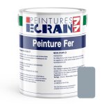 Peinture fer professionnelle satin peinture opacifiante sans odeur antirouille prot�ge 1 litre gris (ral ...