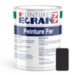 Peinture fer professionnelle satin peinture opacifiante sans odeur antirouille prot�ge 1 litre noir mat ...