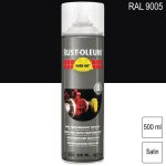 Peinture de finition industrielle a�rosol - rust - oleum - hard hat - ral 9005 - noir satin - 500ml