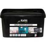 Peinture - kalitt - multi supports mat carbone 2. 5l - noir - intrieur - mat - acrylique