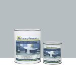 Peinture laque poxy salle de bain kit de 1 kg gris clair ral 7035