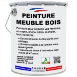 Peinture meuble bois - 4x5 l - codeve bois - ral 9010 - blanc pur