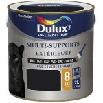 Peinture multi - supports - dulux valentine - 2 l - noir - usage extrieur - acrylique - satin - boiserie ...