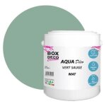 Peinture murale acrylique - box deco couleurs - vert sauge - 25l - finition mat - lessivable