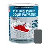 Peinture piscine coque polyester et b�ton 3 kg gris fonc� (ral 7012)