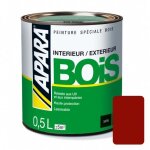 Peinture bois satin - apara 0. 5 litre rouge basque (ral 8015)