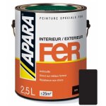 Peinture fer satin - apara 2. 5 litres noir profond (ral 9005)