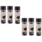 Peinture spray a�rosol - spectrum - lot de 6 bombes - noir mat - 400ml - r�sistante aux chocs