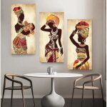 Peinture sur toile de femme noire africaine affiche dart ethnique pour décoration de salon décor mural ... Peinture sur toile de femme noire africaine affiche dart ethnique pour décoration de salon décor mural ...