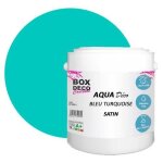 Peinture teinte bleu turquoise murale acrylique aspect satin aqua dco - 25 l - 25m