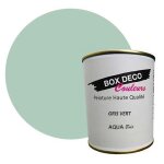 Peinture teinte gris vert meuble bois intrieur  base d?acrylique aspect velours - satin aqua bois - ...