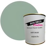 Peinture teinte vert sauge meuble bois intrieur  base d acrylique aspect velours - satin aqua bois ...