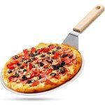Pelle � pizza en acier inoxydable avec manche en bois poussoir � pizza pour pierre � pizza poussoir � ...