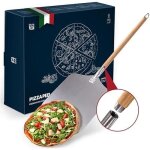 Pelle  pizza blumtal - spatule professionnelle cuisson authentique - aluminium et bois - argent couleur ...