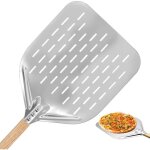 Pelle � pizza perfor�e 30 � 40 cm spatule pizza avec poign�e en bois amovible de 38 cm glisse facilement ...