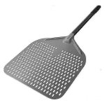 Pelle � pizza perfor�e 35. 5cm (14 po) avec long manche en aluminium anodis� dur pivotante professionnelle. ...