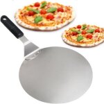 Pelle à pizza ronde en inox avec manche en anti - dérapant idéal pour les gâteaux pizzas tartes Pelle à pizza ronde en inox avec manche en anti - dérapant idéal pour les gâteaux pizzas tartes