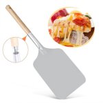 Pelle  pizza - mingmei - pelle professionnelle - aluminium et bois - 66. 5 cm - surface 30. 5x30. 5 ...