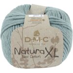 Pelote - 100% coton peign� - bleu - nx73 - tr�s �pais - dmc - natura xl - tricot - crochet