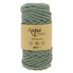 Pelote de fil pour macram anchor crafty coton polyester bleu turquoise