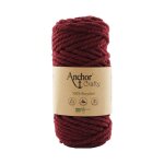 Pelote de fil pour macram anchor crafty coton polyester bordeaux