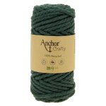 Pelote de fil pour macram anchor crafty coton polyester vert fort
