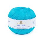 Pelote de laine - 100% coton - bleu - 53845 - dmc - petra - grosseur 5