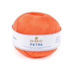 Pelote de laine - 100% coton - corail - 5608 - dmc - petra - grosseur 8