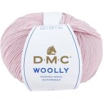 Pelote de laine - 100% mrinos - rose ple - dmc - woolly - tricot - crochet