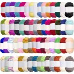Pelotes de laine acrylique - zgeer - 60 couleurs - 60 x 15g - multicolor - acrylique - lavage en machine ...