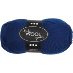 Pelote de laine pour b�b�s - baby wool yarn - bleu fonc� - 100% m�rino - 172 m