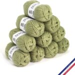 10 pelotes de laine - jojoba - 100% acrylique - bergre de france - barisienne