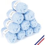 10 pelotes de laine - ciel - 100% acrylique - bergre de france - barisienne 7