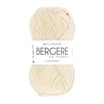 Pelote de laine - ecru - 100% coton bio - 3mm - tricot et crochet - bergre de france
